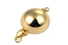 14K Yellow Gold Ball Clasp High Polish